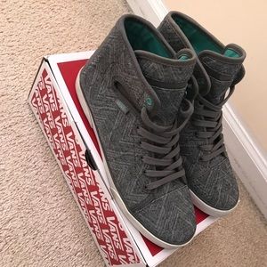 gray teal vans